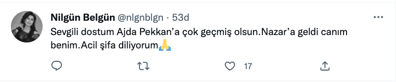 nilgun belgun den ajda pekkan a gecmis olsun mesaji